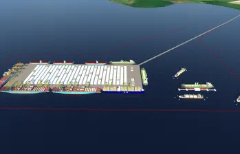 Así se verá Puerto Progreso, una terminal multipropósito que impulsará la transición energética en la región. FOTO: Cortesía