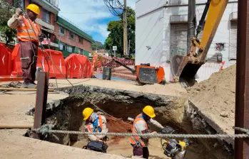 Las obras se concentran en un sitio cercano al Parque Obrero, entre los barrios Boston y Los Ángeles. FOTO: EPM 