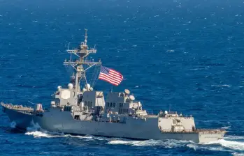 Barco militar estadounidense. Foto: AFP.