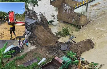 Las lluvias han generado el colapso de varias vías. Las ayudas humanitarias han llegado de manera lenta debido al difícil acceso que hay por las condiciones climáticas. FOTO: Cortesía Alcaldía de San Juan de Urabá y Alcaldía de Necoclí