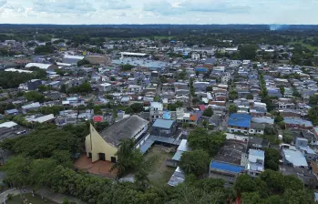 Toma aérea del municipio de Caucasia, en el Bajo Cauca. Foto: Manuel Saldarriaga Quintero
