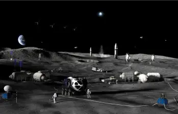 Concepto artístico de la Fase 3 de la Base Lunar de la NASA. FOTO NASA/Europa Press