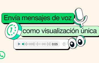 La función notas de voz temporales llegó a WhatsApp. FOTO Cortesía 