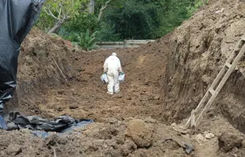 En esta fase fueron abordados 17 sitios de interés forense dentro del cementerio de Necoclí. FOTO: Unidad de Búsqueda de Personas dadas por Desaparecidas (Ubpd)