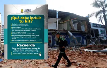 La UNGRD envía estas recomendaciones que debe tener en cuenta ante posibles réplicas. Foto: AFP/UNGRD