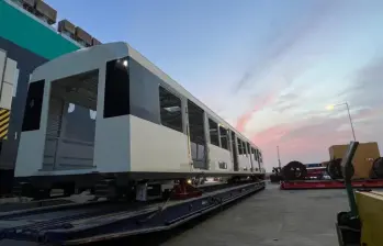 Esta parte del tren llegará próximamente al país para continuar su ensamblaje en los talleres del Metro, ubicados en Bello. Foto: Cortesía