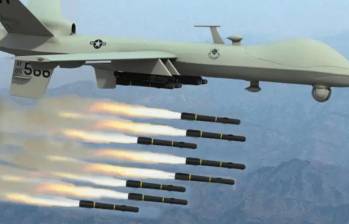 Los drones MQ-9A Reaper cuentan con sistemas de vigilancia y sensores que les permiten permanecer durante largos periodos en el aire. FOTO: @santiuribedel10.