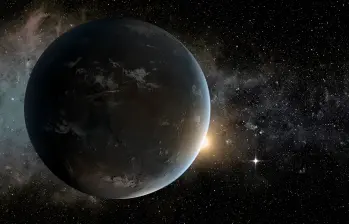 Concepto artísitco de K2-18 b, un exoplaneta ubicado a 124 años luz de la Tierra. FOTO cortesía Nasa