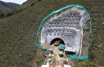 Imagen de referencia del avance en las obras del Túnel de El Toyo, en el occidente de Antioquia. Foto: Manuel Saldarriaga Quintero.