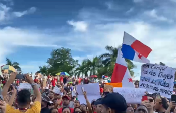 Las protestas en la Ciudad de Panamá comenzaron este lunes. FOTO: Captura de pantalla