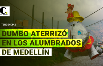 Dumbo aterrizó en los alumbrados de Medellín 