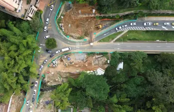 Las autoridades anunciaron el cierre total de un tramo de la carrera 35, en el barrio El Poblado. FOTO: Cortesía Alcaldía de Medellín