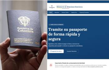 El llamado lo hizo la propia Cancillería a través de su cuenta oficial en X. Así luce la página fraudulenta. Foto: Colprensa