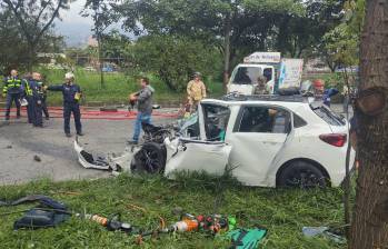 Imagen de referencia de un accidente de tránsito en Medellín.. Foto: EL COLOMBIANO