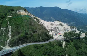 Panorámica del sector Areneras del municipio de Amagá, donde se piensa hacer el cierre. Foto: Manuel Saldarriaga Quintero.