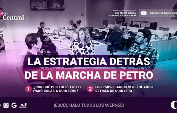 En esta emisión de Mesa Central analizamos las tres noticias que marcaron la agenda de la semana. La estrategia detrás de la marcha de Petro; ¿por qué por fin Petro le paró bolas a Quintero?; los empresarios venezolanos detrás de Quintero.
