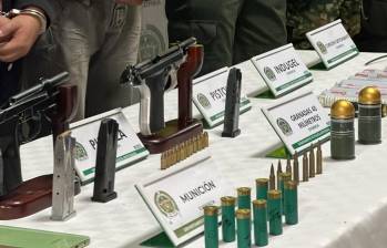 Armamento y munición incautada al Clan del Golfo. FOTO: Cortesía