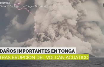 Daños importantes en Tonga tras la erupción de volcán acuático