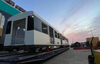 Esta parte del tren llegará próximamente al país para continuar su ensamblaje en los talleres del Metro, ubicados en Bello. Foto: Cortesía