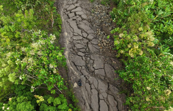Vía Turbo-Nuevo Antioquia afectada por terremoto en Panamá. Foto: Dagran