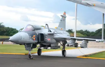 Los aviones Gripen hacen parte de un contrato con la empresa sueca Saab para la adquisición de 17 aeronaves destinadas a la Fuerza Aeroespacial Colombiana. FOTO: COLPRENSA