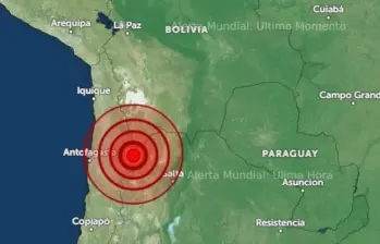 Fuerte temblor se sintió en Chile. La magnitud fue de 7.4. FOTO: tomada de X (antes Twitter) @Rincon001A
