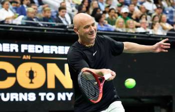 Andre Agassi, leyenda del tenis estadounidense y capitán del Resto del Mundo, destacó la importancia de la Laver Cup en el calendario internacional. FOTO: AFP