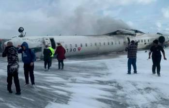 La aeronave habría sido afectada por una tormenta invernal. Foto: captura de video 