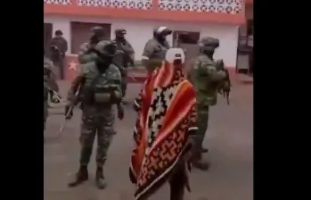 Momentos tensionantes quedaron grabados por varios de los involucrados en la asonada, en Ipiales (Nariño). FOTO: TOMADA DE VIDEO.