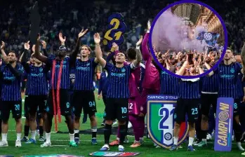 Milán se tiñe de negro y azul: Inter celebra su título 21 en las calles. FOTO: GETTY
