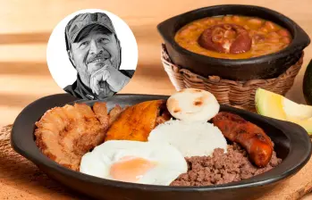 La bandeja paisa, plato insignia de la gastronomía antioqueña, con todos sus ingredientes tradicionales. FOTO Depositphotos