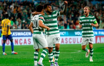 El colombiano Luis Suárez festejó un nuevo gol con el Sporting de Lisboa. FOTO GETTY