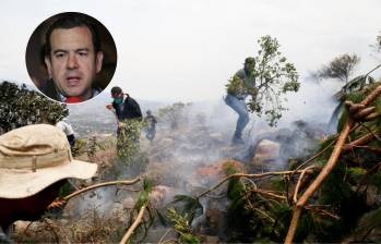 Rodrigo Lara, Ministro del Interior, confirmó que, tras las labores de control, la conflagración ya fue controlada casi en su totalidad. Foto: Colprensa