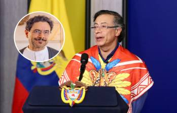 El exmandatario habló junto con el senador y excandidato presidencial Iván Cepeda. Foto: Colprensa