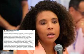 La gobernadora del departamento, Nubia Carolina Córdoba, compartió el mensaje a través de su cuenta de X. Foto: Colprensa