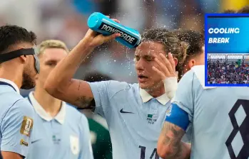 Cada partido del Mundial 2026 incluye dos pausas de hidratación que abrieron nuevos espacios publicitarios para las cadenas de televisión. FOTO: AFP