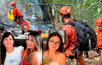 Tres colombianas murieron en un accidente aéreo en Brasil. Fotos: AFP y redes sociales