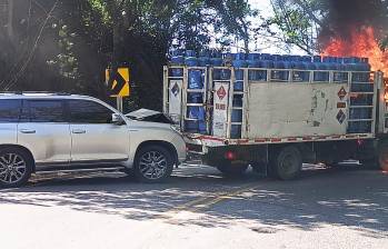 Conductor de camión que transportaba gas fue asesinado. FOTO: CORTESÍA