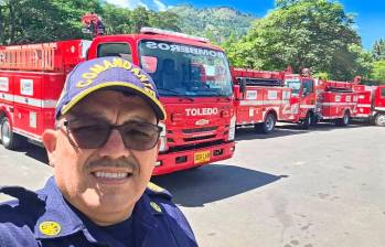 Deiby Arboleda había posicionado al cuerpo de bomnberos voluntarios de Anorí como uno de los mejores del Nordeste. FOTO: CORTESÍA
