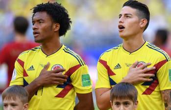 Juan Guillermo Cuadrado y James Rodríguez han sido compañeros mundialistas con la Selección Colombia. FOTO: Colprensa