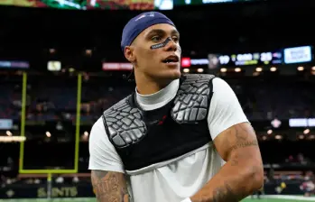 Christian González, de 23 años de edad, hace historia para Colombia en el fútbol americano. FOTO AFP