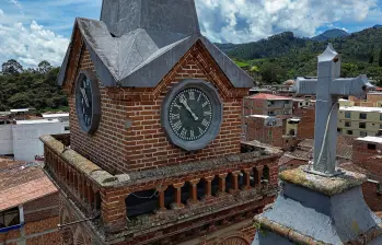 Iglesia de Barbosa, el municipio que albergará el Festival de la Canción Piña de Oro. Foto: EL COLOMBIANO