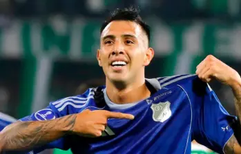 Rodrigo Contreras suma cuatro goles desde su llegada a Millonarios. FOTO X SUDAMERICANA
