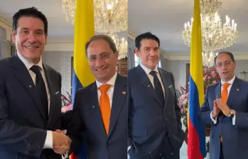 El vicepresidente José Manuel Restrepo se reunió con el abogado Mauricio Gaona para su posesión. Foto: Redes sociales: @jrestrp