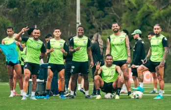 En Atlético Nacional se percibe un ambiente de alegría, unión y motivación de cara al duelo de vuelta de semifinales ante Deportes Tolima. FOTO X-ATLÉTICO NACIONAL