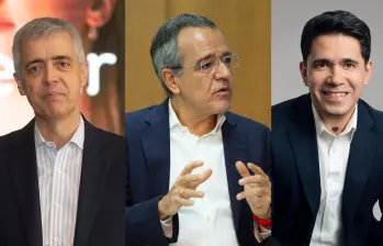 De izquierda a derecha: Miguel Largacha, presidente de Porvenir; Juan David Correa, presidente de Protección, y Ricardo Guerra, presidente de Colfondos, hablaron con EL COLOMBIANO sobre los polémicos decretos que modifican el sistema pensional en Colombia. FOTOS EL COLOMBIANO Y CORTESÍA