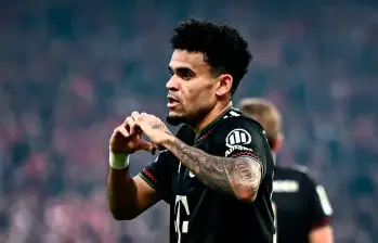 Luis Díaz ajustó 10 anotaciones con el Bayern Munich por Bundesliga. FOTO CORTESÍA BAYERN MUNICH
