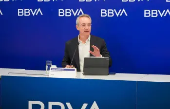 Mario Pardo, presidente de BBVA Colombia, explicó las bondades de la apertura de la oficina de la entidad en Panamá. FOTO cortesía BBVA