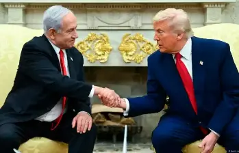 Benjamin Netanyahu y Donald Trump. FOTO GETTY. 
