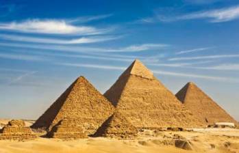 Las pirámides de Micerino, Kefrén y Keops. FOTO: GETTY